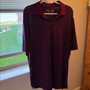 Walter Hagen Men's Dark Purple /Black Striped Polo Shirt. XL